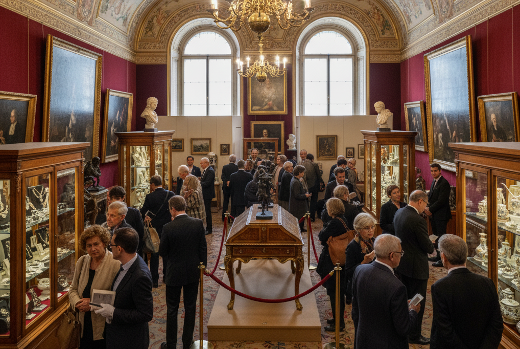 Salle d'exposition d'objets à la vente