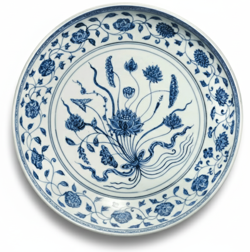 Assiette en porcelaine chinoise