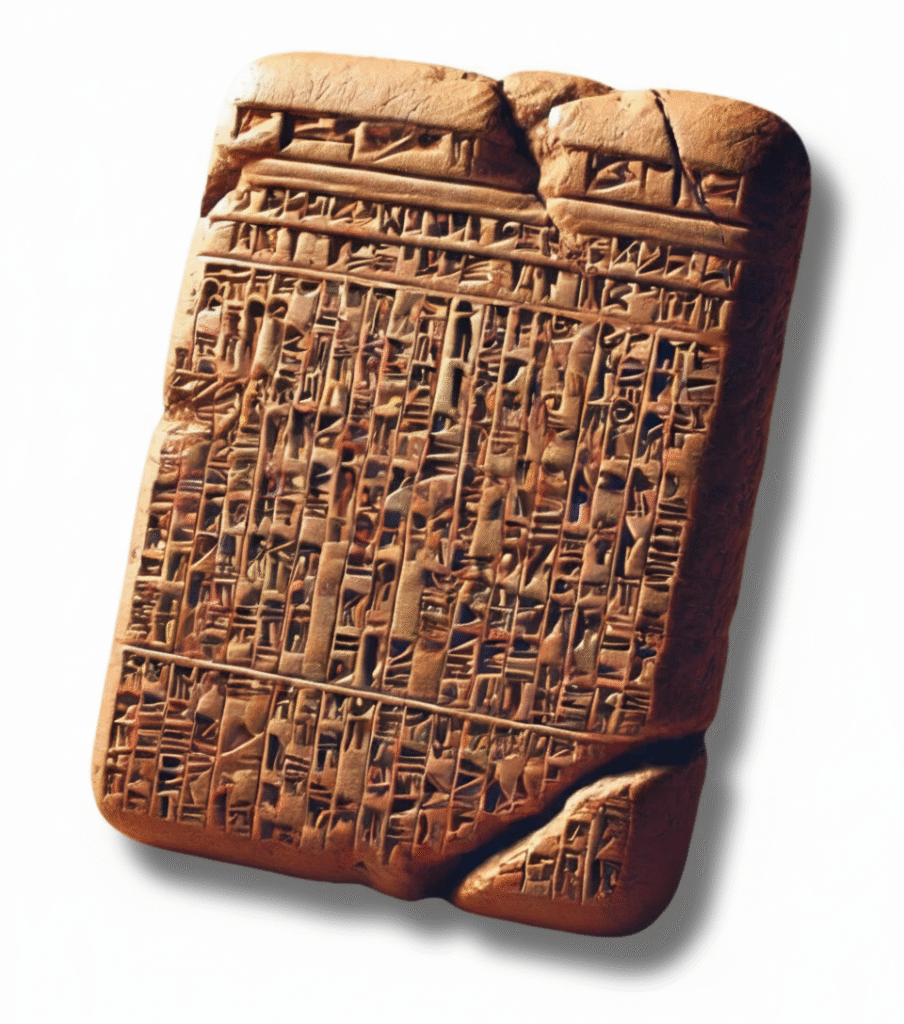 Livre de valeur - Tablette d'argile