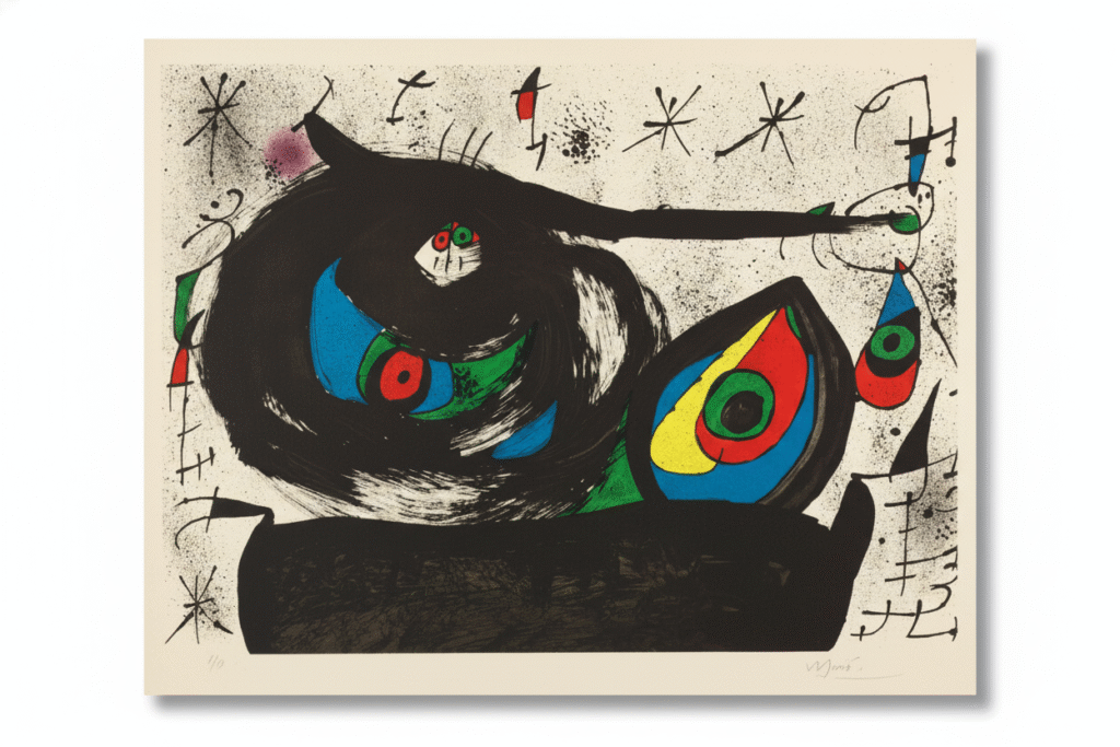 Joan Miro - Homenatge a Joan Prats (Mourlot 715)
