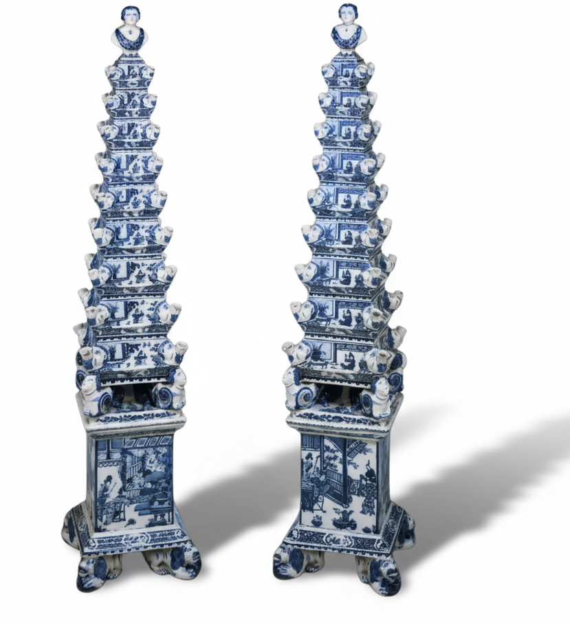 Pyramides tulipières - Faïence Delft