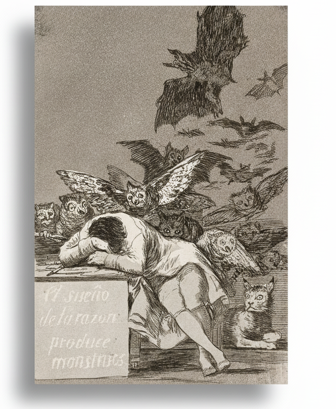 El sueño de la razon produce monstruos, Francisco de Goya