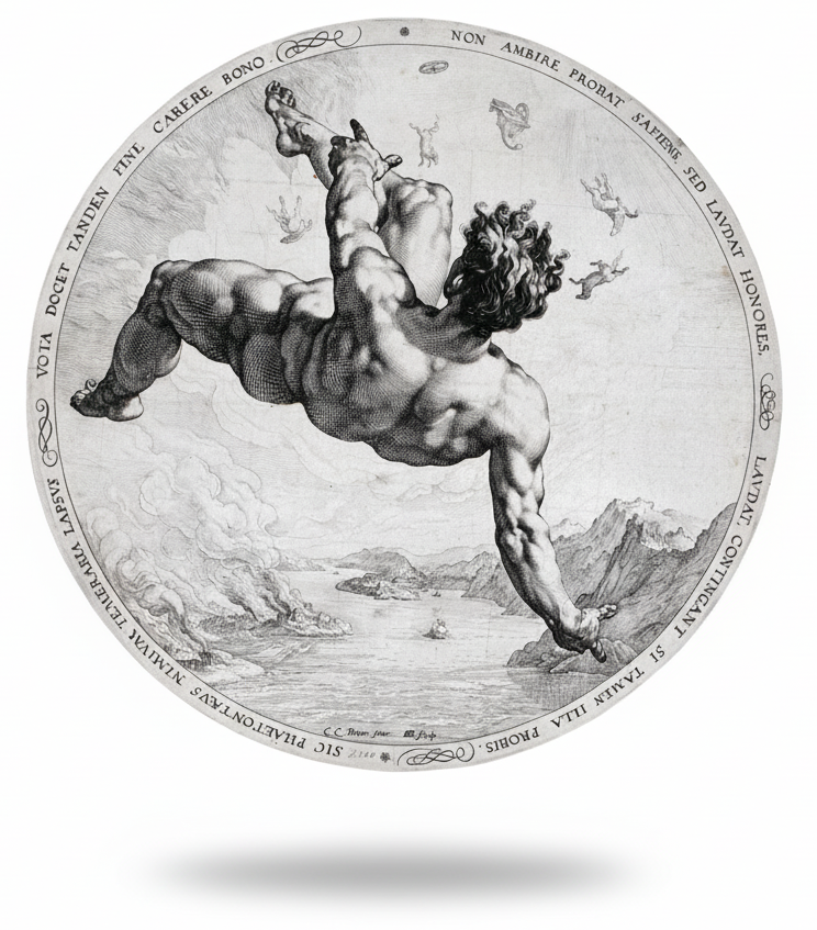 Hendrick Goltzius, La chute de Phaéton