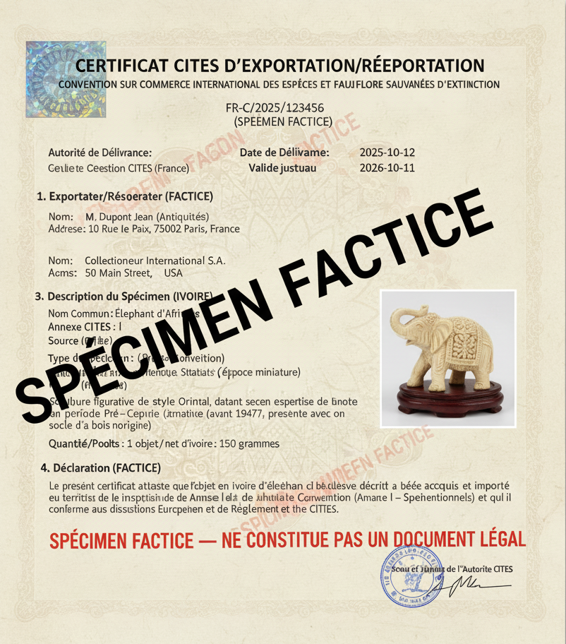 Certificat CITES