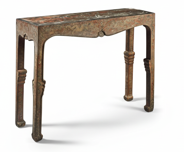 Console impériale en bois laqué