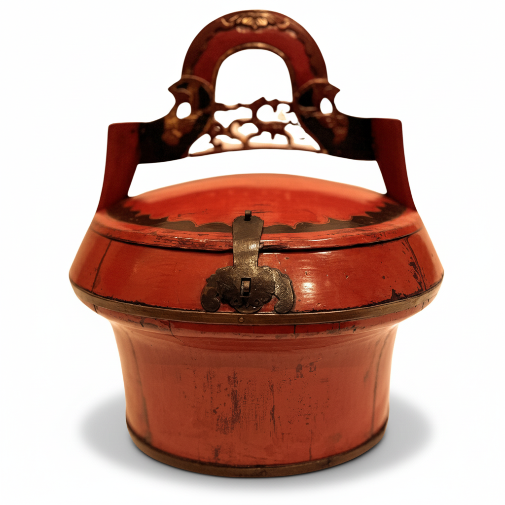 Laque chinoise - Panier de mariage laqué