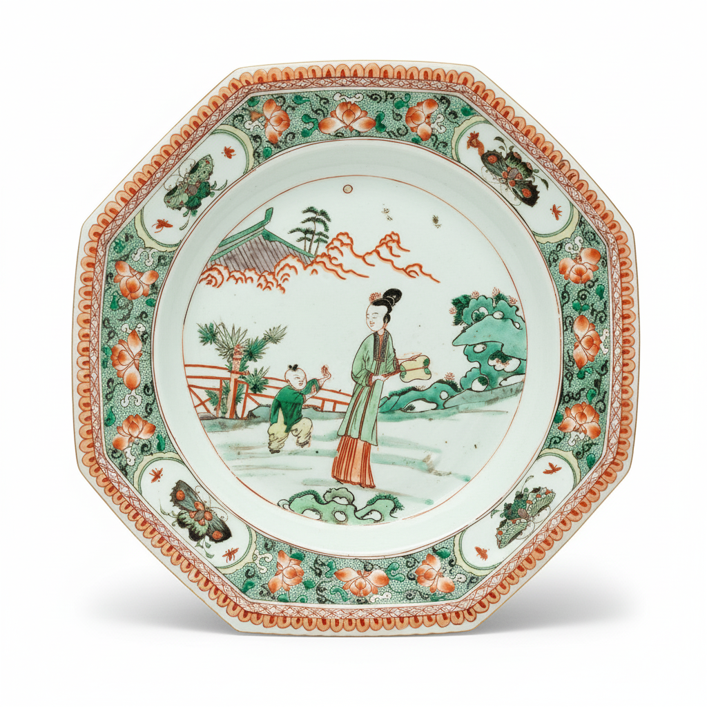 Assiette famille verte