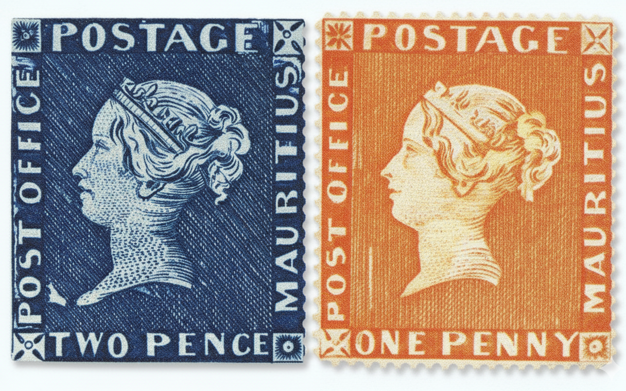 Timbre du Bureau de poste de Maurice 1847