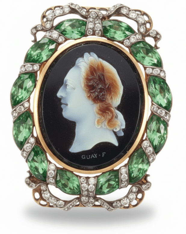 Camée, Louis XV, porté par Mme de Pompadour